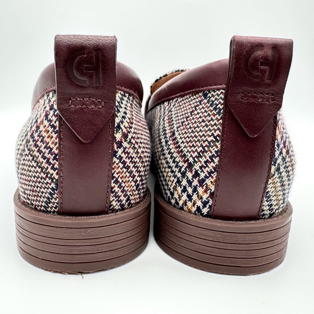 Cole Haan Women's Stassi Penny Loafer, Dark Brown/Multi/PlaidTextile Size 7 B - Picture 5 of 10